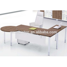 Heat sale cool office table design brown melamine + zebra upholstery, Pro office furniture factory (JO4064)